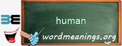 WordMeaning blackboard for human